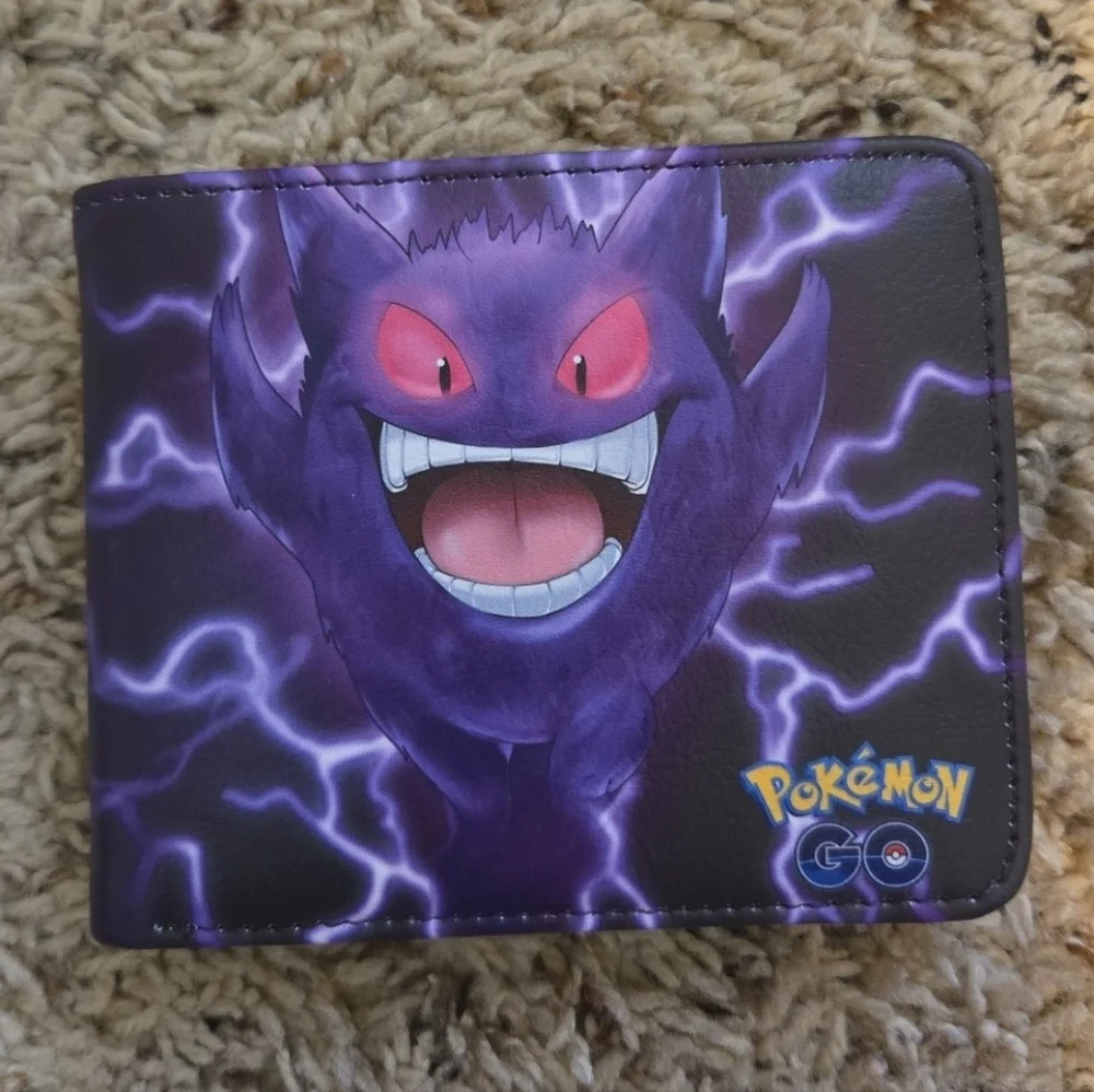 New gengar pokemon anime manga leather wallet
